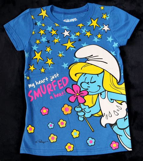 NEW The Smurfs Smurfed Girls T shirt