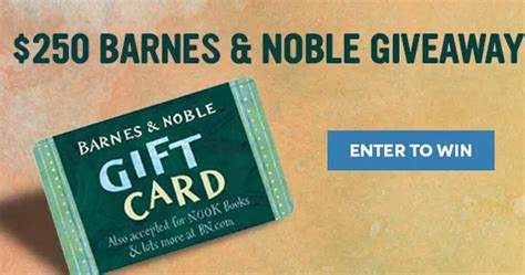 Barnes & Noble Gift Card Giveaway - Julie's Freebies