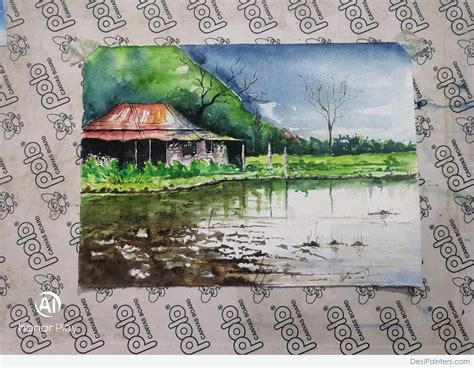 [View 28+] Watercolor Painting Village Scenery