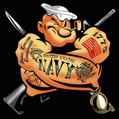 popeye by gaplex | Navy sailor, Navy tattoos, Popeye the sailor man