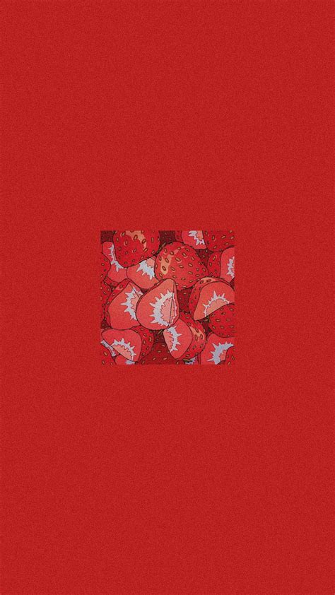 Strawberry red, aesthetic, lover, soft, vintage, HD phone wallpaper | Peakpx