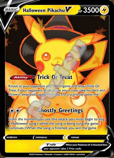 Halloween Pikachu V Pokemon Card - Etsy