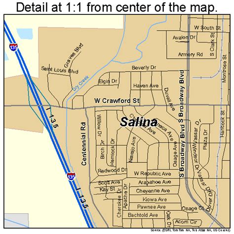 Salina Kansas Street Map 2062700