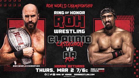 ROH On HonorClub Report: Claudio Castagnoli retains against AR Fox ...