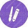 Pencil & Brush Flat Round Icon - IconBunny