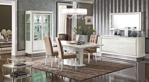 White Gloss Lacquer 7 Pc Dining Table Set DR3 – WoodnLuxury