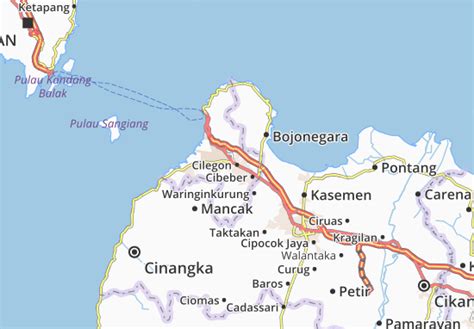 Mapa MICHELIN Cilegon - mapa Cilegon - ViaMichelin