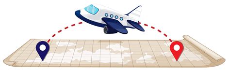 Plane flying to the destination 433689 Vector Art at Vecteezy