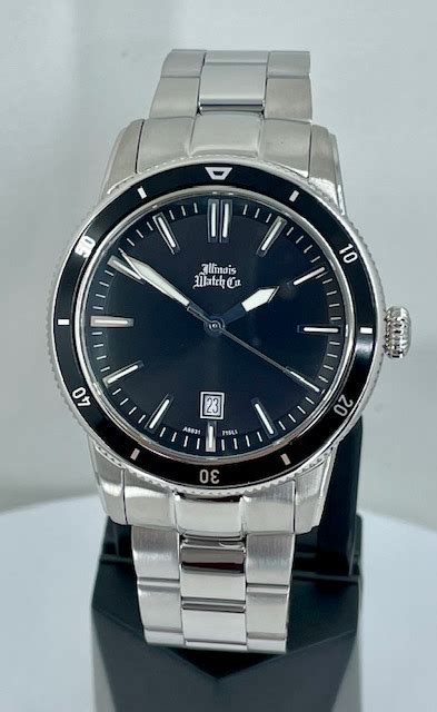 Illinois Watch Company Divers Watch 43MM Black Dial | Illinois Watch ...