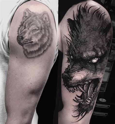 Wolf head cover-up by Tessa Von at Inksane (Roeselare, Belgium) : r/tattoo