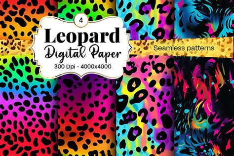 Leopard Digital Paper Seamless Scrapbook Paper