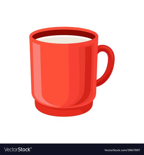 Red cup of milk cartoon Royalty Free Vector Image