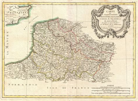 File:1771 Bonne Map of Picardy, Artois and French Flanders, France ...