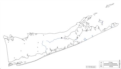 Suffolk County free map, free blank map, free outline map, free base map outline, hydrography ...