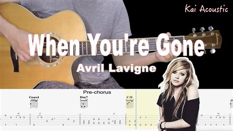 When You're Gone(Avril Lavigne) | Fingerstyle Guitar Tutorial TAB ...