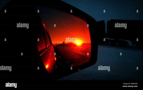 Silhouette Of Car At Sunset Stock Photo - Alamy