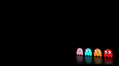 Blinky, Pac-Man, video game art, digital art, minimalism, video games, black background, retro ...