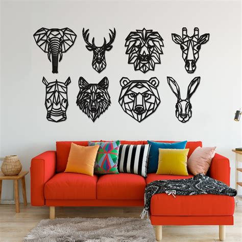 Geometric Animal Head Wall Art Contemporary Wall Art Polygon - Etsy UK