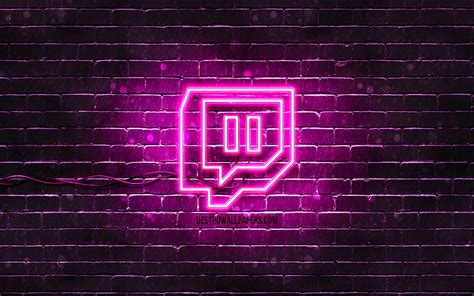 4K free download | Twitch purple logo purple brickwall, Twitch logo, social networks, Twitch ...