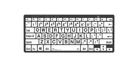 Logickeyboard Braille Keyboard with Large Print for PC and Mac