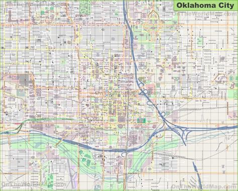 Large detailed map of Oklahoma City