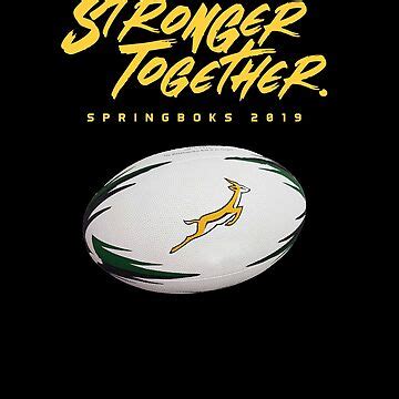 "South African Rugby Stronger Together SA Rugby Bokke Springboks South Africa" Fitted T-Shirt ...