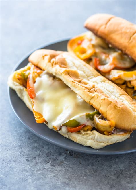 Cheesy Chicken Cheesesteak Sandwiches + Giveaway! | Gimme Delicious