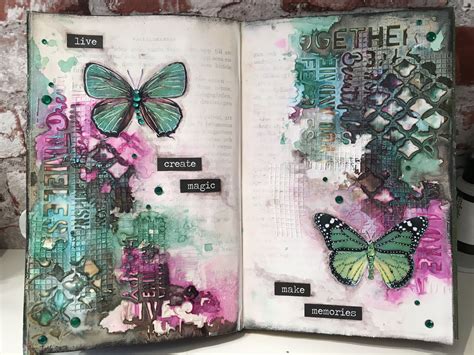 Art journal page 2nd book art/mixed media pinterest скрапбук | Book art ...