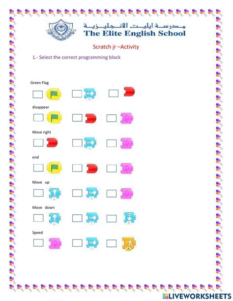 Introduction scratch jr worksheet – Artofit