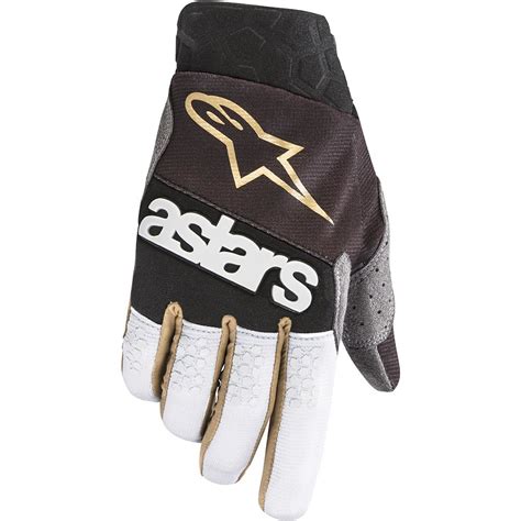 Alpinestars Racefend LE Gloves Black Silver Gold - Sixstar Racing