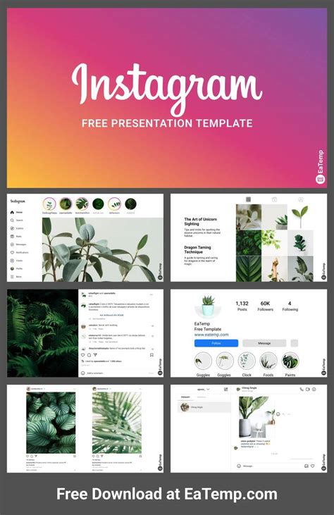 Instagram PowerPoint Template - EaTemp