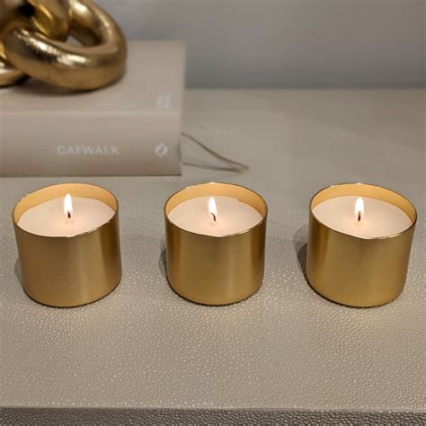 Epiphany Set of 3 Mini Gold Candles – Rowen Homes