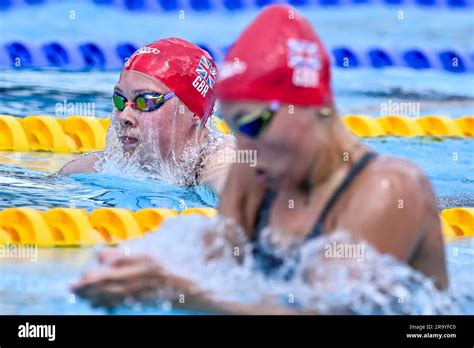 Katie Shanahan of Great Britain competes in the 400m Medley Women Heats ...