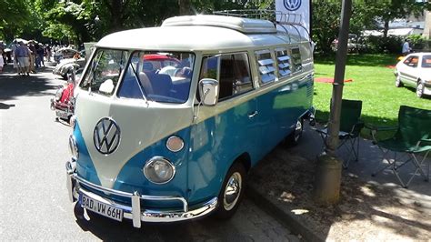 1966 Volkswagen T1 Camper - Exterior and Interior - Oldtimer-Meeting Baden-Baden 2016 - YouTube