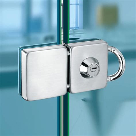 Double Glass Door Lock 304 Stainless Steel Single Open Frameless Door ...