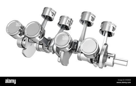 V8 engine pistons on a crankshaft Stock Photo - Alamy