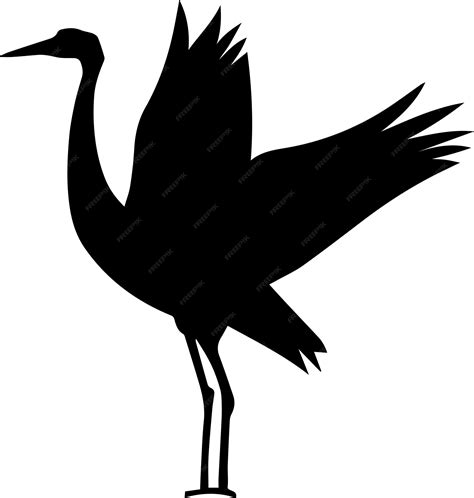 Premium Vector | Crane bird vector silhouette illustration 18