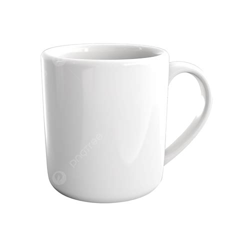 White Ceramic Tae Cup Isolated On A White Background, Breakfast, Simple, Reflection PNG ...
