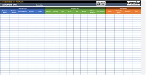 Lead Tracking Excel Template - Customer Follow Up Sheet