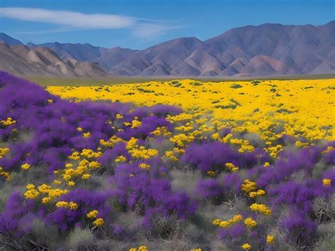 Premium AI Image | Spring Wildflowers In Anza Borrego Desert State Park ...