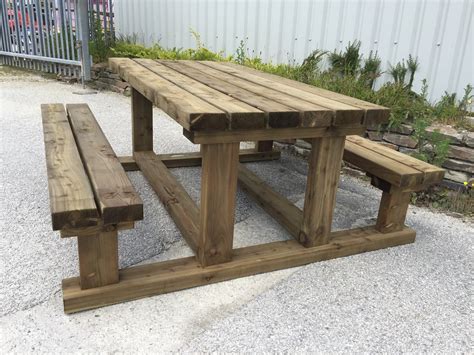 Heavy Duty Picnic Table | Wooden picnic tables, Outdoor picnic tables, Picnic table