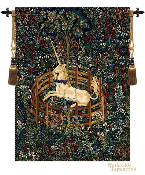 Unicorn in Captivity II :: Unicorn Tapestry :: Worldwide Tapestries