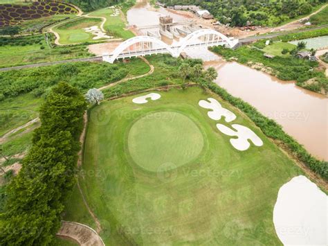 Aerial view of beautiful golf course 3817551 Stock Photo at Vecteezy