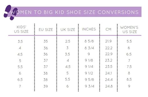 Shoe Size Conversion Kids - Shoes For Yourstyles