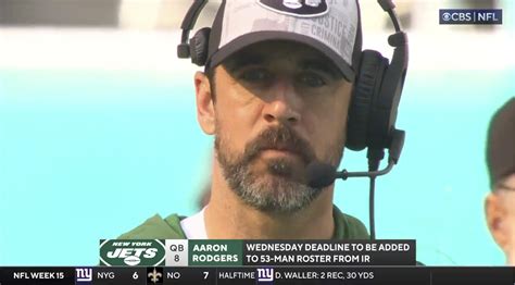 Aaron Rodgers' disgusted reaction picked up by CBS cameras during Jets-Dolphins game as fans ...