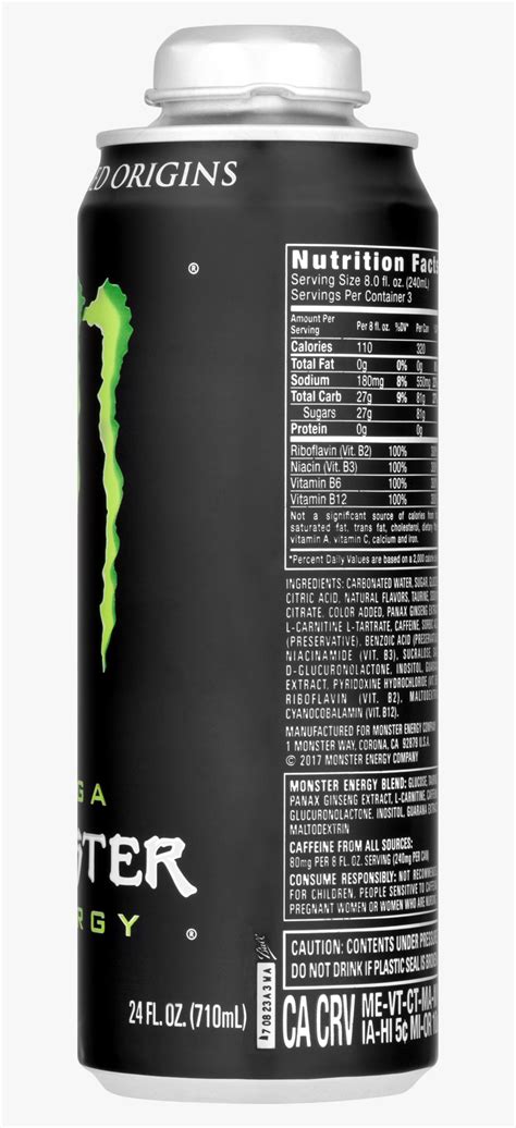 Monster Drink Png - Monster Energy Drink Can Bfc, Transparent Png ...