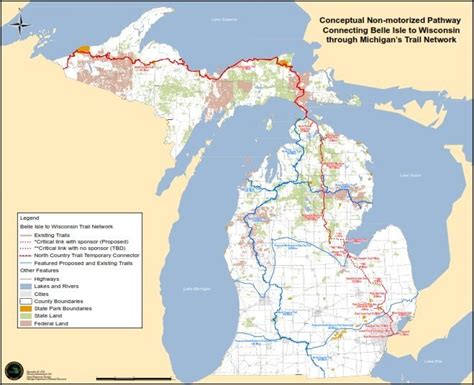 Rails To Trails Michigan Map - Time Zones Map