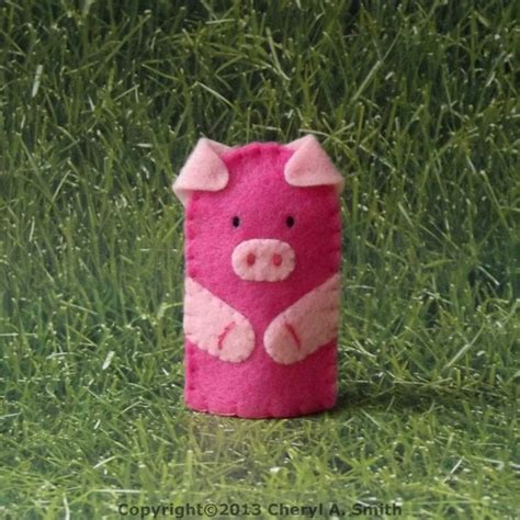 Little Piggy Finger Puppet Pink Pig Puppet Felt Finger