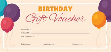 Birthday Gift Certificate Template Free Printable Throughout Printable Gift Certificates ...