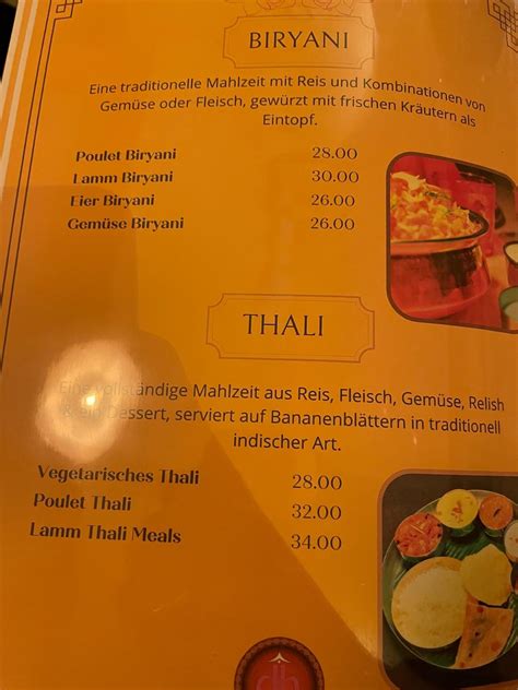 Menu at Dosa House Viktoria, Lucerne